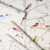 A-TWITTER Blues by Schumacher Whimsical Blue Bird Wallpaper – Schumacher 5005034