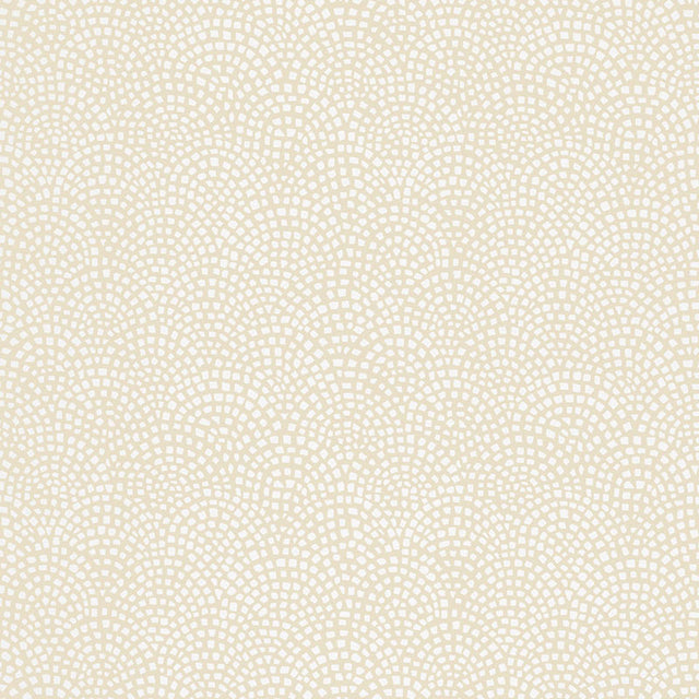 MOSAIC in Bone from the Modern Nature collection by Schumacher. Abstract mosaic tile pattern in neutral tones.