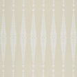 Fern Tree wallpaper in Bone by Kelly Wearstler for Schumacher, featuring stylized fronds in a graphic diamond pattern on a neutral background.
