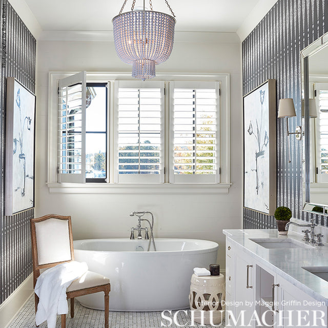 Fern Tree Graphite by Kelly Wearstler Modern Nature Wallpaper – Schumacher 5005073