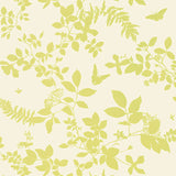 Shadow Vine wallpaper in chartreuse with a botanical vine and butterfly silhouette pattern by Schumacher