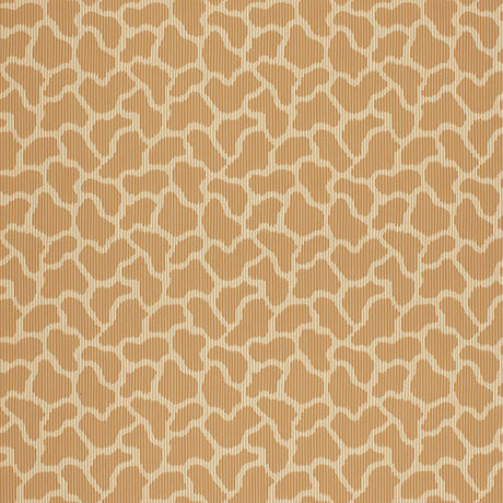 GIRAFFE Sienna Modern Nature Collection wallpaper by Schumacher with abstract animal-inspired pattern in warm brown and cream.