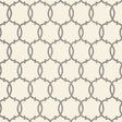 Tracery Charcoal by Schumacher - Modern geometric trellis wallpaper in charcoal and white, shown in styled interior spaces.