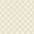 Spherica Parchment geometric wallpaper by Schumacher shown in a modern bathroom interior and as a pattern close-up.