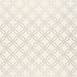 Spherica Silver geometric wallpaper by Schumacher shown in a modern bathroom interior and as a pattern swatch.