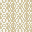 Summer Palace Fret wallpaper in sand color by Schumacher, featuring a modern geometric fretwork pattern.