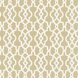 Summer Palace Fret wallpaper in sand color by Schumacher, featuring a modern geometric fretwork pattern.
