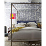 Shantung Silhouette Print Smoke by Schumacher Chinoiserie Wallpaper – Schumacher 5005151