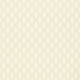 Ribbon Wave wallpaper in Bone by Schumacher features an undulating wave design with dotted accents on a textured ground.