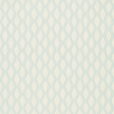 Ribbon Wave wallpaper in Mineral by Schumacher, featuring an undulating wave pattern with dotted accents on a textured ground.