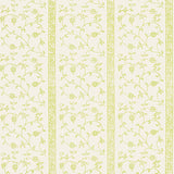 KHANPUR VINE wallpaper in Pear by Schumacher, Jaipur Collection. Block printed vine pattern in green on a neutral background.