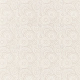 SADARI Oyster by Schumacher - Hand Screened Filigreed Circles Wallcovering in Neutral Tones