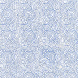 SADARI Delft by Schumacher - Hand Screen Block-Printed Circles Blue Wallpaper