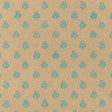 Kaladera turquoise block-printed floral sprig wallpaper by Schumacher