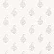 Kerala Paisley wallpaper in Oyster by Schumacher, a hand screen printed classic paisley wallcovering with floral and lace-like details.
