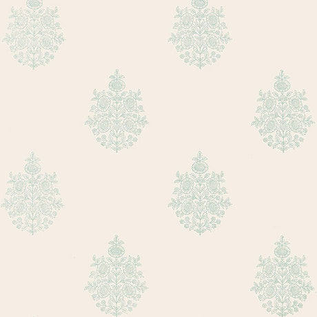 Asara Flower Water Blue traditional floral wallpaper by Schumacher