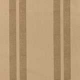 Greek Key Stripe wallpaper in Tabac from the Jaipur collection by Schumacher, featuring a classic Greek key stripe pattern in warm brown tones.
