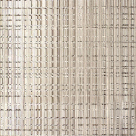 Urban Stripe Zinc handcrafted non-woven wallpaper by Schumacher, Modern Glamour Collection, metallic textured stripe pattern.