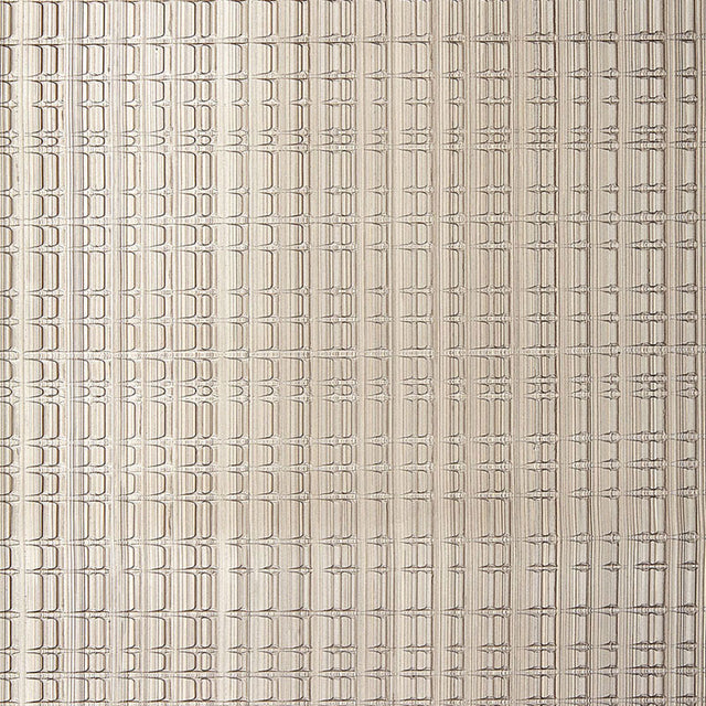 Urban Stripe Zinc handcrafted non-woven wallpaper by Schumacher, Modern Glamour Collection, metallic textured stripe pattern.