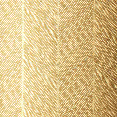 Chevron Texture wallpaper in White Gold with raised diagonal stripes and metallic luster by Schumacher.