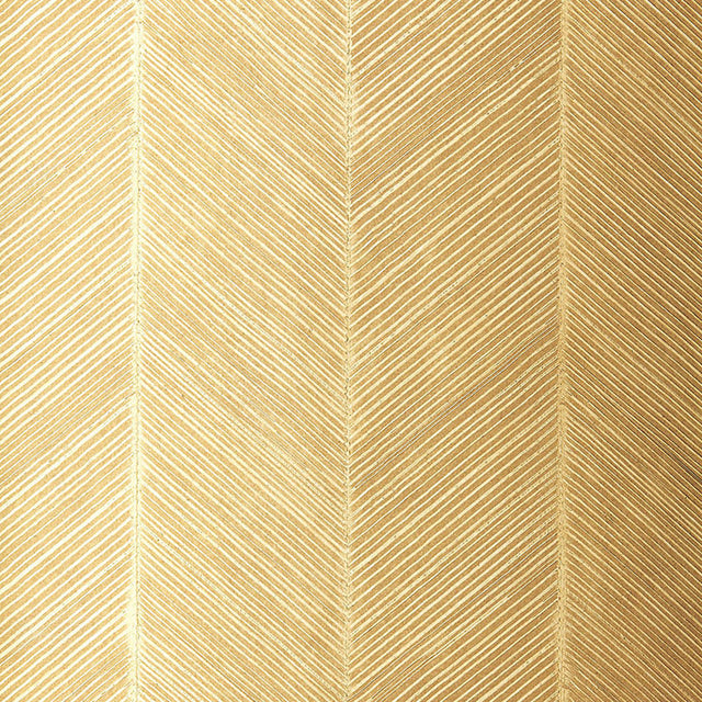 Chevron Texture wallpaper in White Gold with raised diagonal stripes and metallic luster by Schumacher.