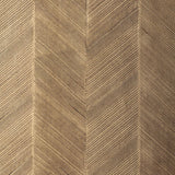 Chevron Texture wallcovering in Sable with raised diagonal stripes and metallic luster by Schumacher.