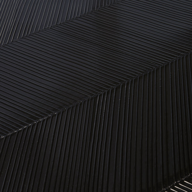 Chevron Texture Onyx by Schumacher Handcrafted Metallic Herringbone Wallcovering – Schumacher 5005655