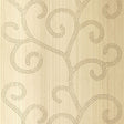 Raindrop Scroll wallpaper in White Gold with handcrafted scroll pattern and metallic accents by Schumacher.