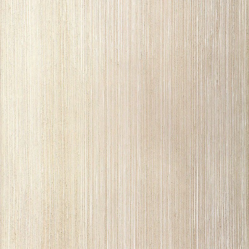 Metallic Strie wallpaper in Oyster by Schumacher features a handcrafted, organic chevron stripe with a subtle metallic finish.