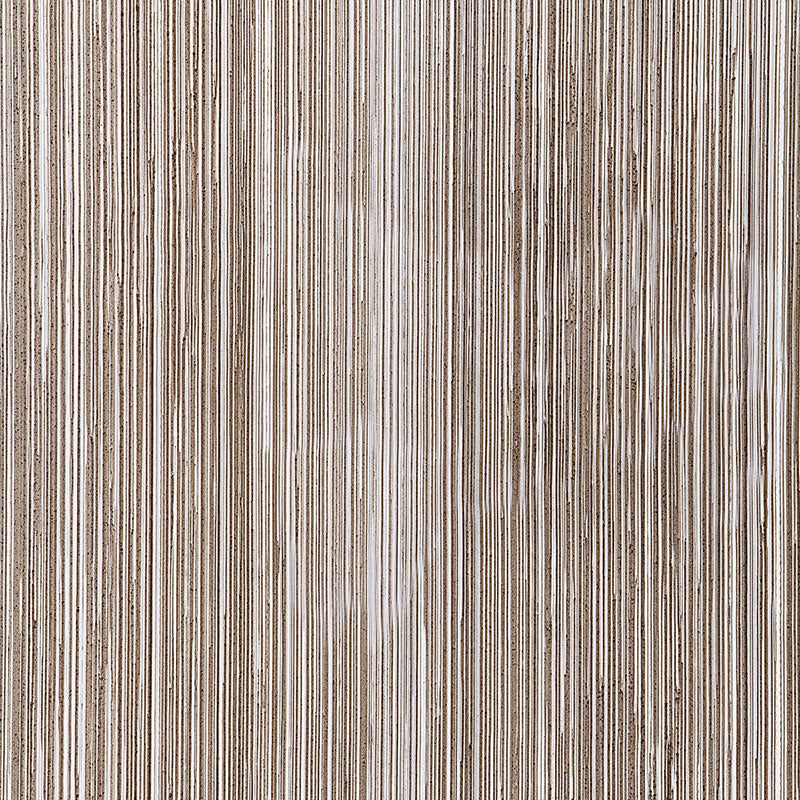 Metallic Strie Silvered Taupe handcrafted wallcovering by Schumacher showing vertical strie pattern with metallic finish
