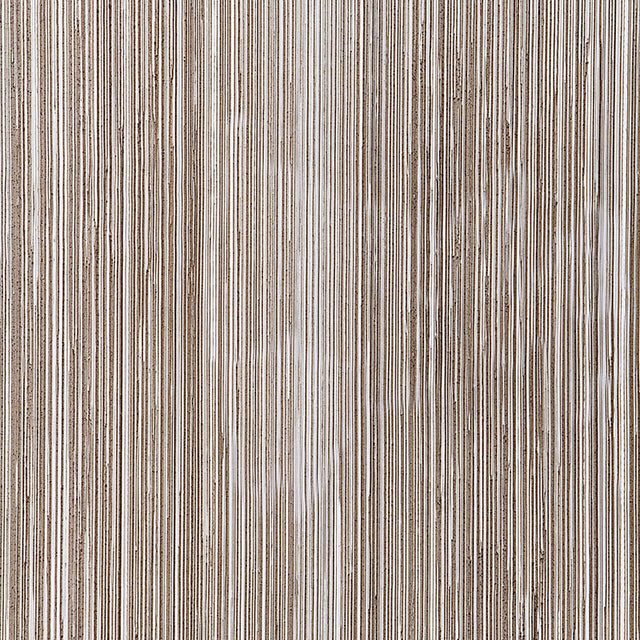 Metallic Strie Silvered Taupe handcrafted wallcovering by Schumacher showing vertical strie pattern with metallic finish