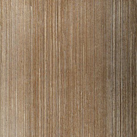 Metallic Strie Sable handcrafted wallcovering by Schumacher, featuring a vertical strie design on a luminous metallic ground.