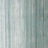 Metallic Strie turquoise handcrafted wallcovering with vertical strie effect by Schumacher