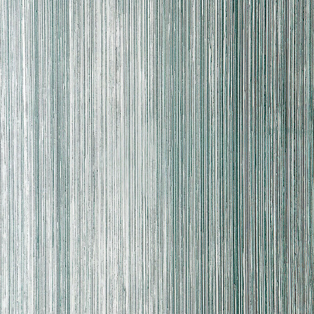 Metallic Strie turquoise handcrafted wallcovering with vertical strie effect by Schumacher