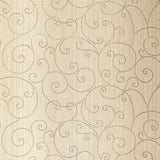 Beaded Scroll wallpaper in Aged Silver with handcrafted scroll pattern and subtle metallic finish