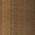 Burnished bronze beaded scroll handcrafted wallcovering with swirling dot pattern and vertical striations