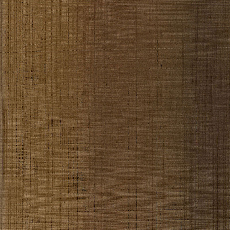 Brushed Plaid wallpaper in Burnished Bronze by Schumacher, featuring a hand-combed plaid effect with metallic pigments.