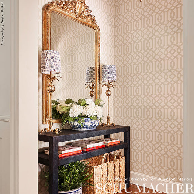 Imperial Trellis II Sand/Ivory by Kelly Wearstler Schumacher Wallpaper – Schumacher 5005802