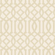 Imperial Trellis II wallpaper in Sand and Ivory by Kelly Wearstler for Schumacher, shown in a glamorous entryway setting.