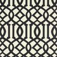 Imperial Trellis II Jet by Kelly Wearstler for Schumacher - bold black and white geometric trellis wallpaper pattern