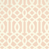 Imperial Trellis II Blush by Kelly Wearstler geometric trellis wallpaper by Schumacher