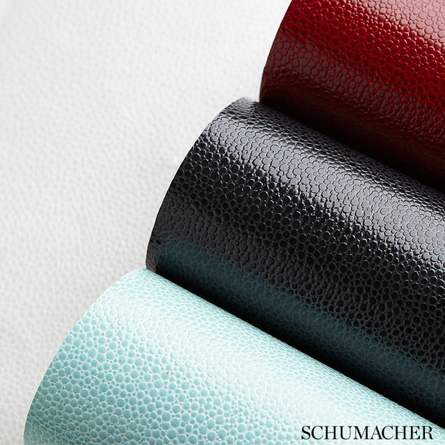 Shagreen Oxblood Faux Embossed Wallpaper – Schumacher 5005853