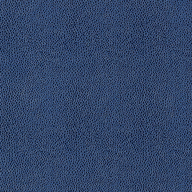 Shagreen Ultramarine faux embossed pebbled texture wallpaper by Schumacher, blue colorway, close-up and roll view.