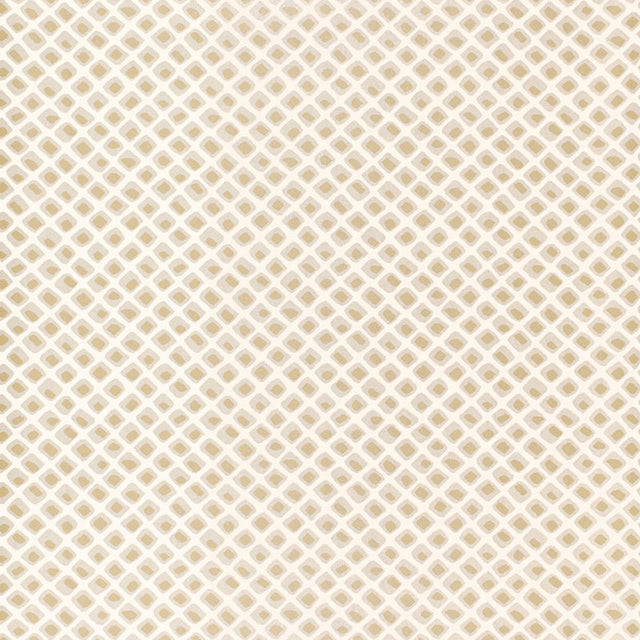 ANDALUS wallpaper in Mica by Schumacher, geometric lattice pattern in neutral tones