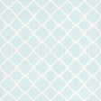 Moroccan quatrefoil geometric wallpaper in sky blue and white by Schumacher
