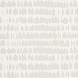 Queen of Spain Dove wallpaper by Schumacher, a lively mid-century painterly pattern in soft neutral tones.