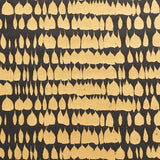 Queen of Spain gold wallpaper by Schumacher featuring a lively, painterly mid-century abstract pattern in gold and black.
