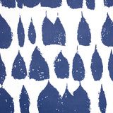 Queen of Spain Navy by Schumacher Painterly Mid-Century Modern Wallpaper – Schumacher 5005885