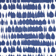 Queen of Spain Navy by Schumacher - painterly mid-century modern wallpaper with abstract navy brushstroke pattern on white background