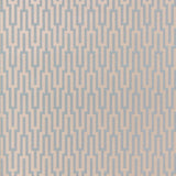 Metropolitan Fret Moonstone geometric glass bead wallpaper by Schumacher, featuring a striking urbane pattern.